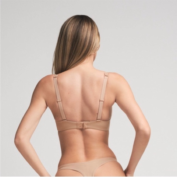 SKIMS Fits Everybody Lace NWT Unlined Full‎ Coverage Bra  - color Clay 40DDD - Picture 7 of 8